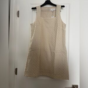 NWT cream eyelet dress Banana Republic size S